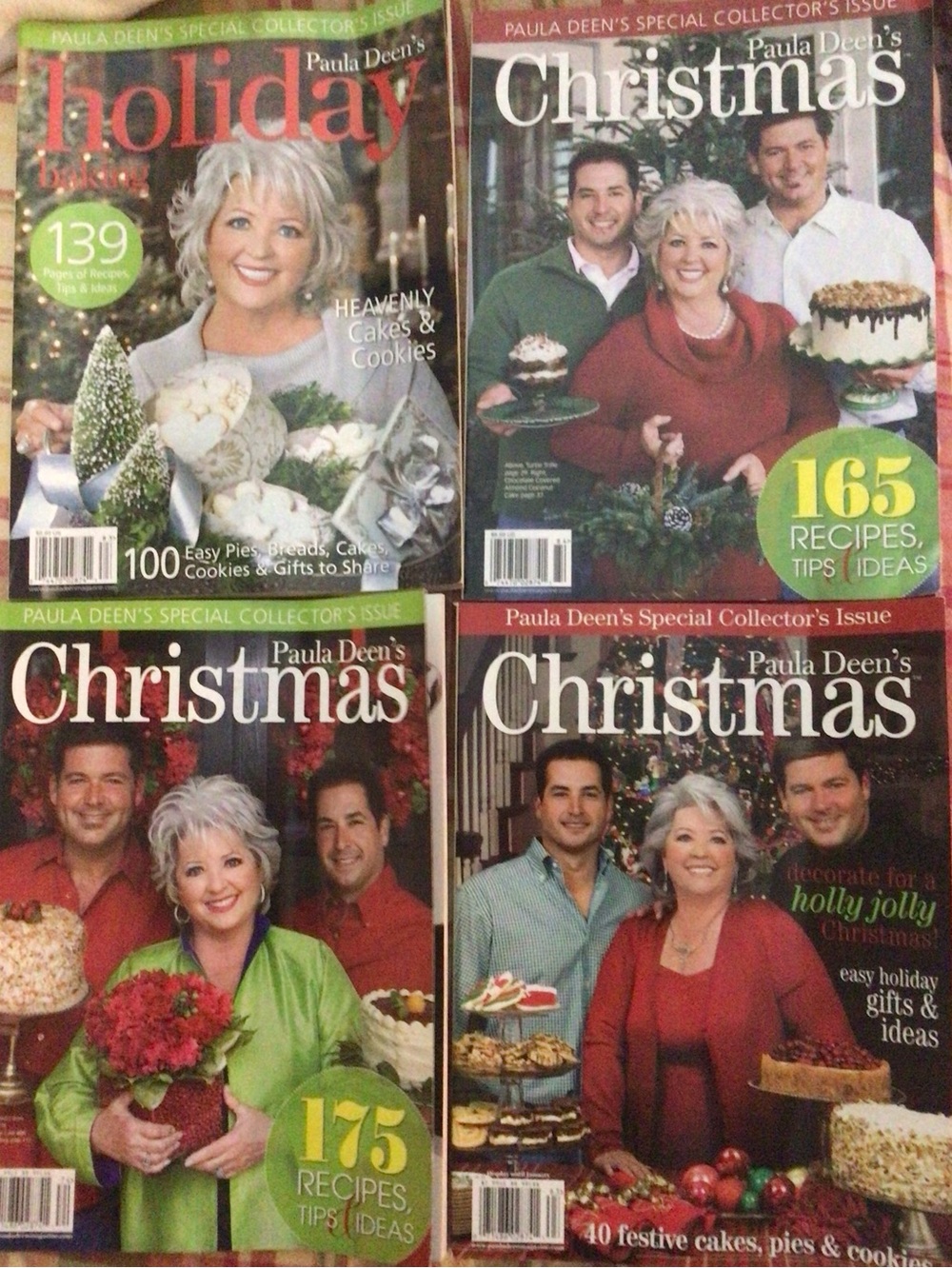 Lot 4 Paula Deen Special Issue Christmas Magazine 2006, 2007, 2008 Holiday 2008